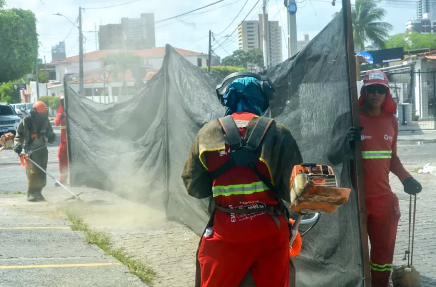  Equipes de limpeza urbana executam roçagem e capinação em nove bairros