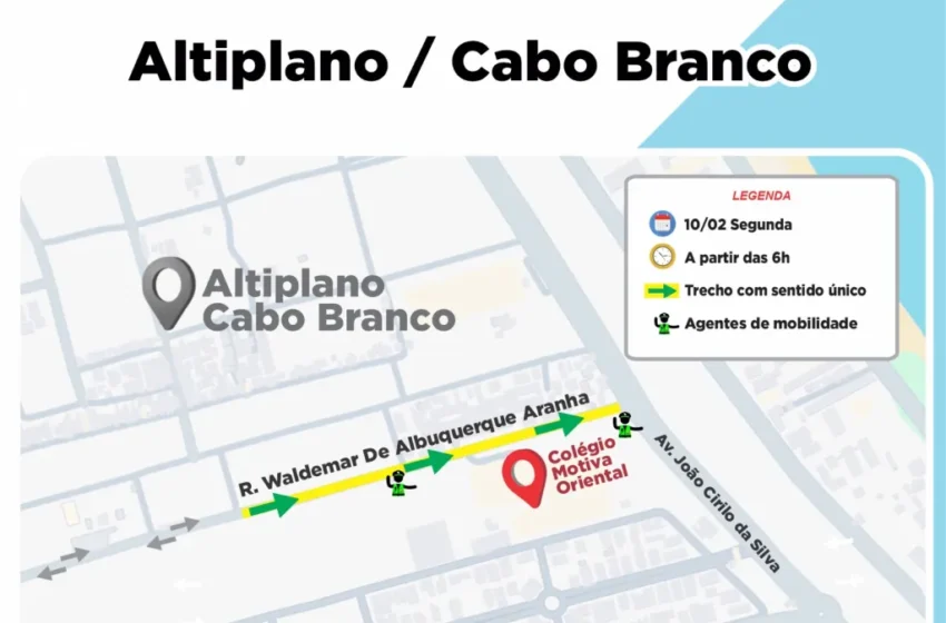  Semob-JP modifica sentido de circulação em rua do bairro Altiplano Cabo Branco