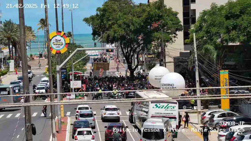 Forças de Segurança realizam manifestação na Av. Epitácio Pessoa