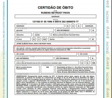  Certidões de óbito: Paraíba já está pronta para atualizar documentos de vítimas da ditadura militar