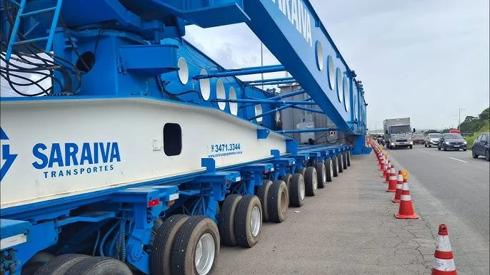  PRF altera horário de transporte da carreta com transformador gigante