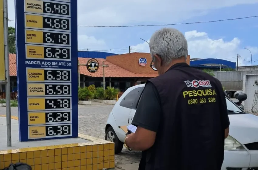  Pesquisa do Procon-JP para combustíveis registra o menor preço da gasolina em R$ 6,14