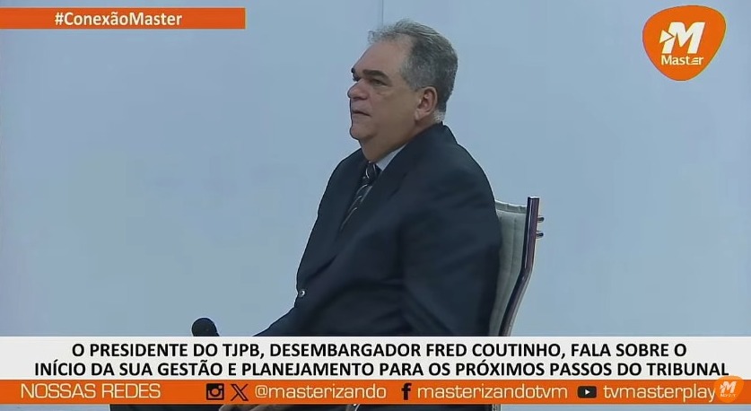  Exclusivo no Conexão Master: presidente Fred Coutinho ressalta o combate à violência contra a mulher em sua gestão no TJPB