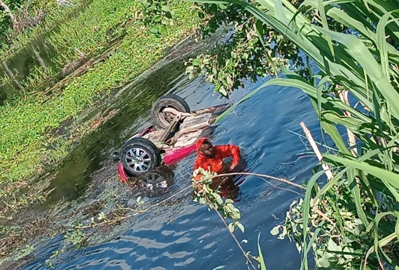  Motorista morre após capotar o carro e cair em manancial na PB-073