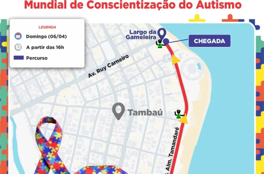 Caminhada pela Conscientização do Autismo terá apoio operacional da Semob-JP