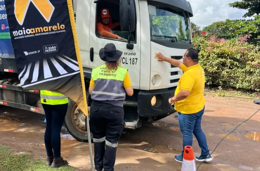 Semob-JP intensifica ações do Maio Amarelo com 15 atividades programadas até domingo