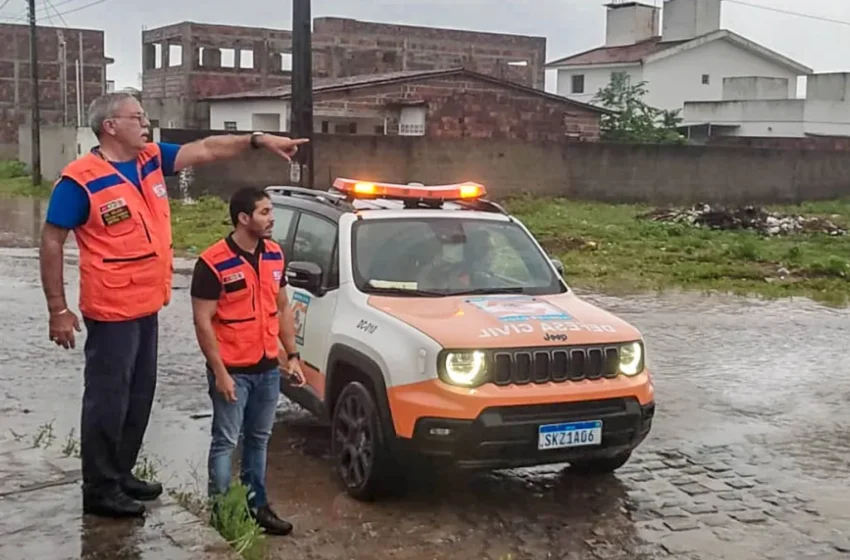 João Pessoa tem mais de 80 mm de chuvas em 24 horas, mas sem registro de ocorrências graves