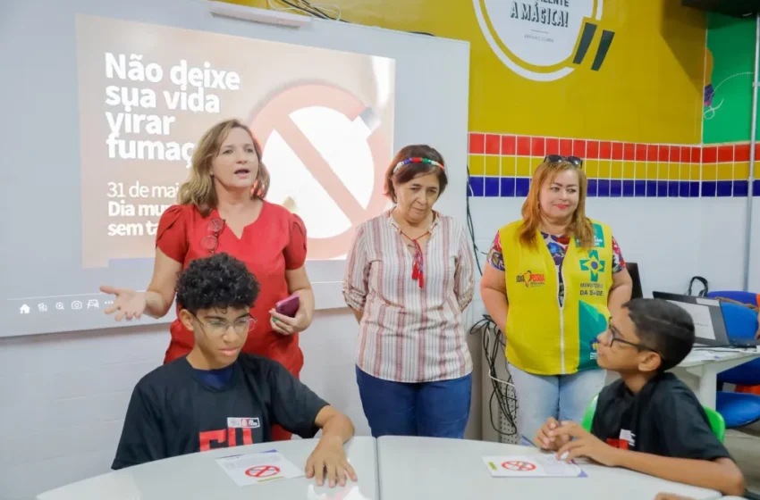 Secretaria de Saúde de João Pessoa promove ações de combate ao fumo em escolas públicas