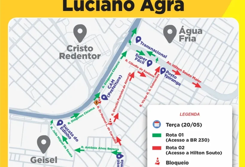 Segunda etapa da obra do Viaduto Luciano Agra altera trânsito na região a partir da próxima terça-feira
