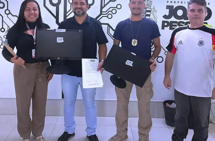  Secitec recebe da Polícia Civil doação de resíduos eletrônicos para o projeto Recicla JP