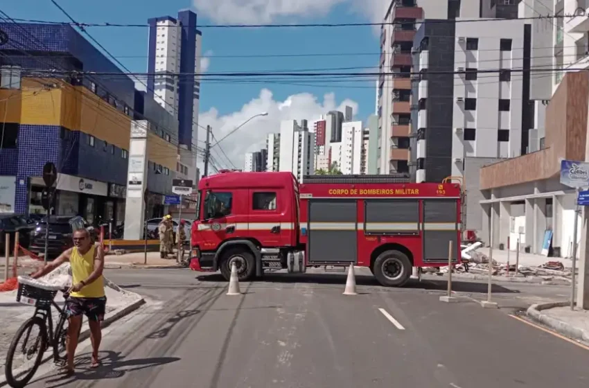 Semob-JP alerta para interdição total na Avenida João Câncio após vazamento de gás