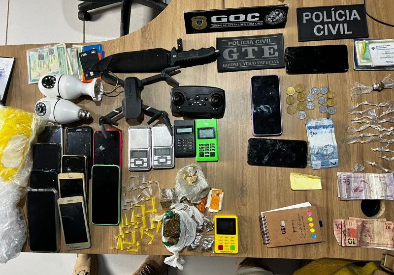 Polícia apreende drone e câmeras e prende dupla suspeita de tráfico de drogas no Picuí