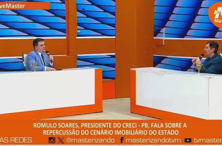 Em exclusiva para TV Master, presidente do CRECI-PB aponta qual o bairro mais valorizado em JP