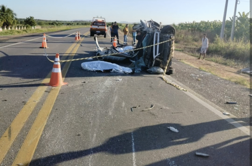 Acidente entre carro funerário e caminhão deixa uma vítima