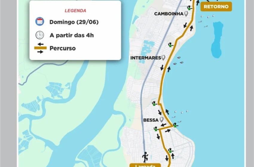 Semob-JP reforça esquema de trânsito durante Meia Maratona dos Parques para garantir segurança de atletas e público