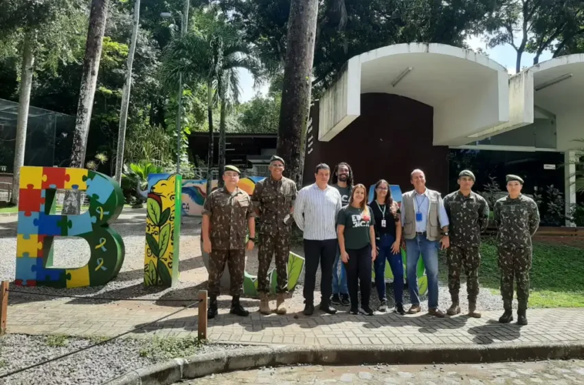 Parque Arruda Câmara recebe visita de militares do Grupamento de Engenharia durante ‘Tour Ambiental’