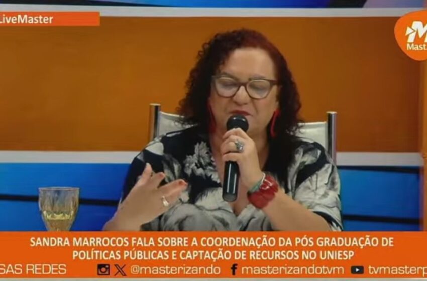 Sandra Marrocos comenta sobre pós-graduação na UNIESP, no Live Master