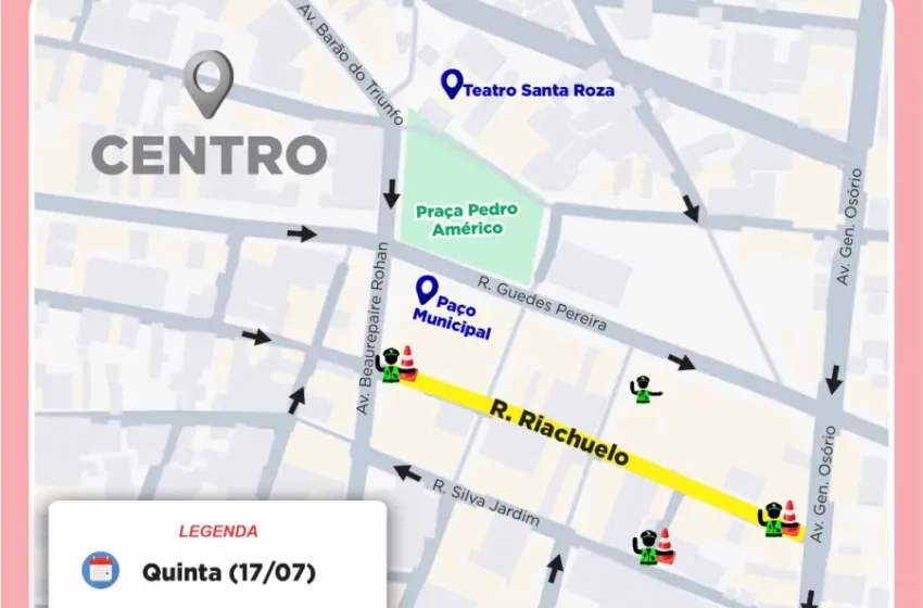 Semob-JP interdita rua nesta quinta-feira para retirada de entulhos no Paço Municipal