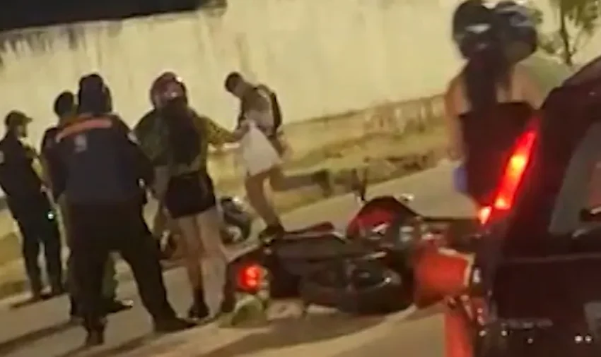 Vídeo mostra agressão de agentes do Detran-PB e PM a motociclista após blitz em Santa Rita