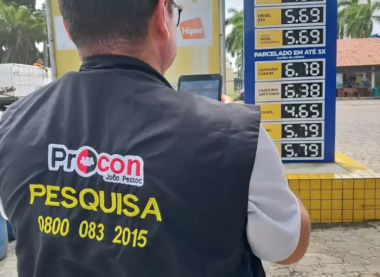 Pesquisa de combustíveis do Procon-JP constata que o preço da gasolina vem se mantendo em 112 postos
