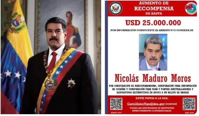  EUA oferecem recompensa de US$ 25 milhões por informações que levem à prisão de Nicolás Maduro