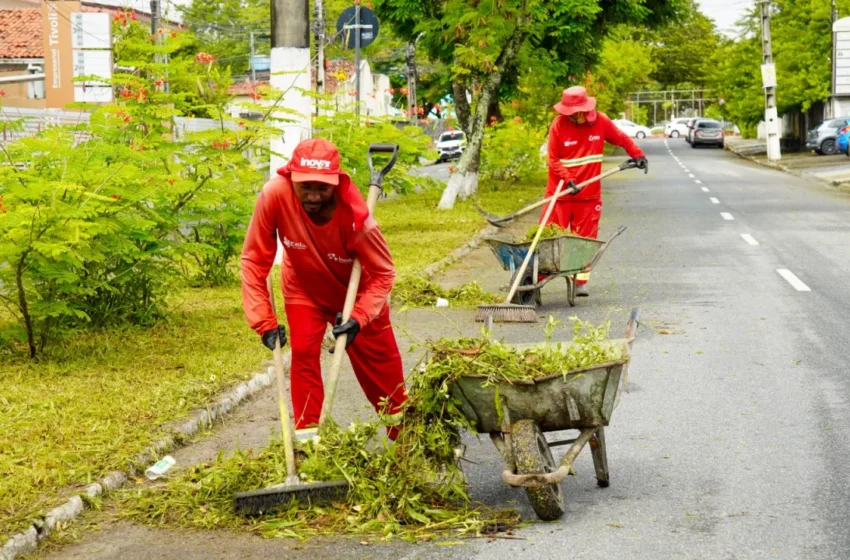 Emlur realiza serviços de roço e capinação em ruas e avenidas de nove bairros de João Pessoa