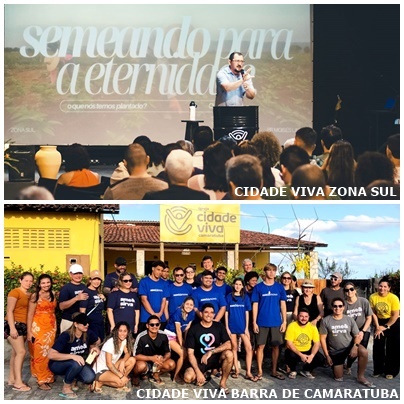 Igrejas Cidade Viva Zona Sul e Barra de Camaratuba celebram aniversário neste fim de semana