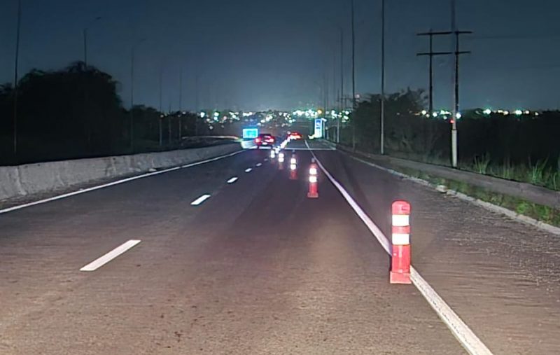  Faixa da ponte sobre o Rio Paraíba é interditada para reparos emergenciais na BR-101, em Santa Rita