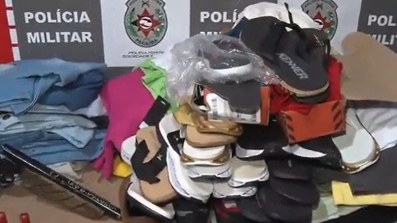  Criminosos invadem loja em Mangabeira, trocam tiros com a polícia e abandonam material furtado durante fuga