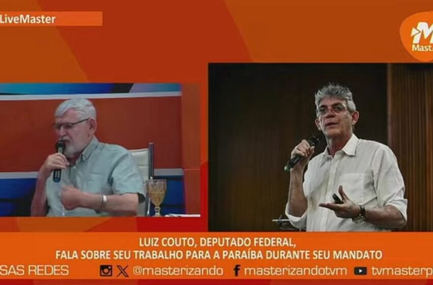  “Ele desapareceu”, afirma Luiz Couto ao ser questionado sobre relação com Ricardo Coutinho, durante Live Master.