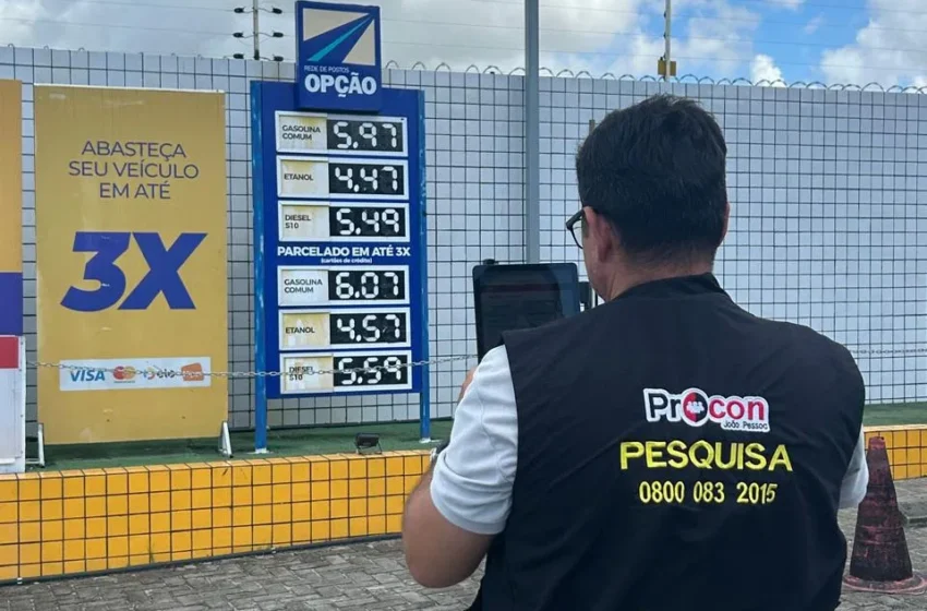  Levantamento aponta nova queda no menor preço da gasolina em João Pessoa, que agora varia entre R$ 5,85 e R$ 6,19