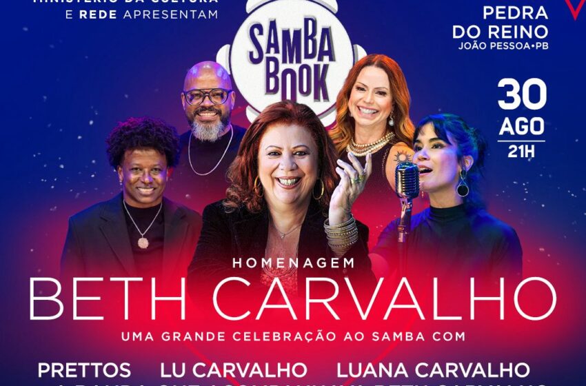  Sambabook Beth Carvalho chega ao palco do Teatro Pedra do Reino, no dia 30 de agosto