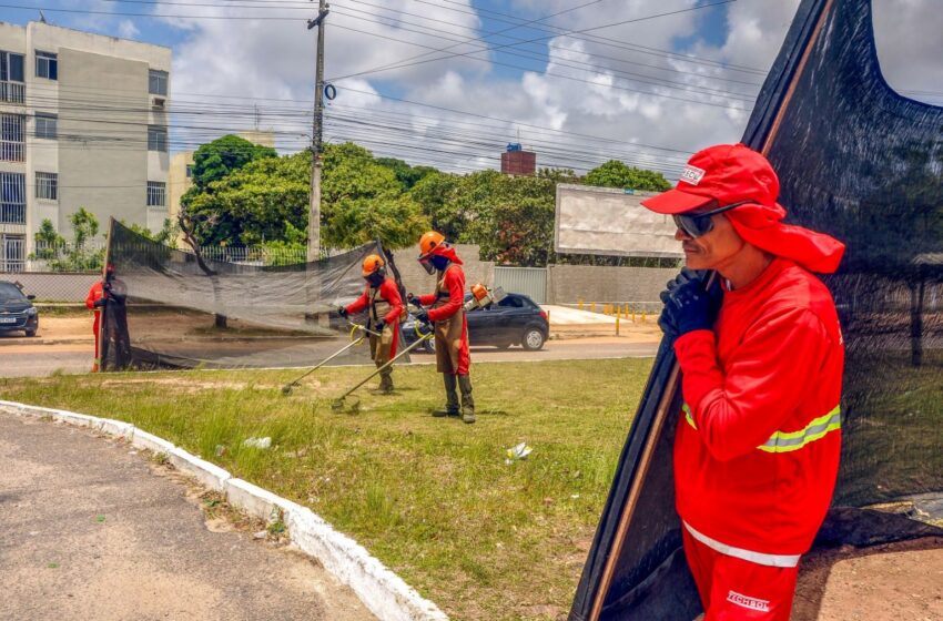  Emlur realiza serviços de roço e capinação em 17 bairros da cidade