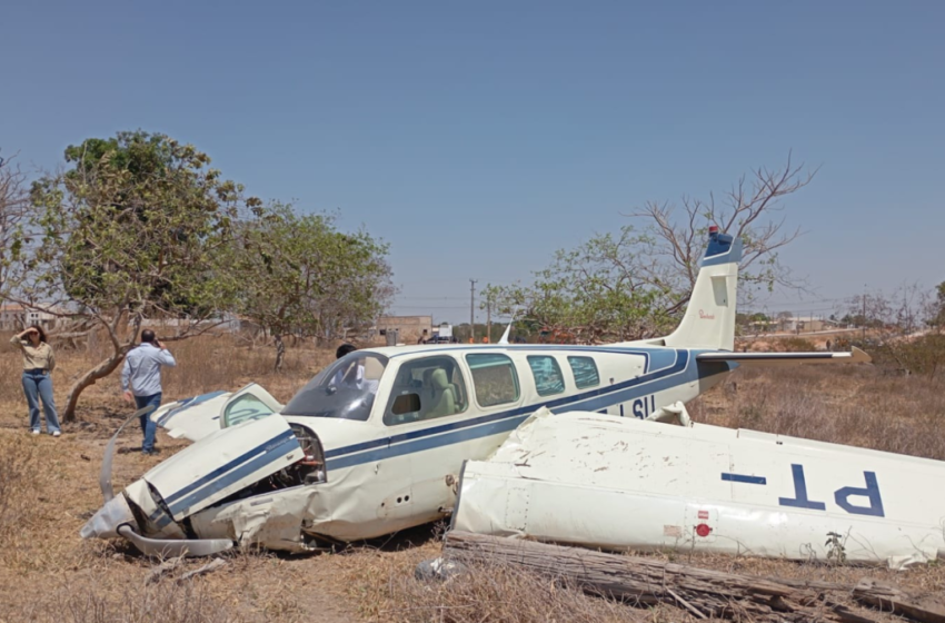  Avião cai em Mato Grosso e deixa três feridos; piloto relata falha no motor