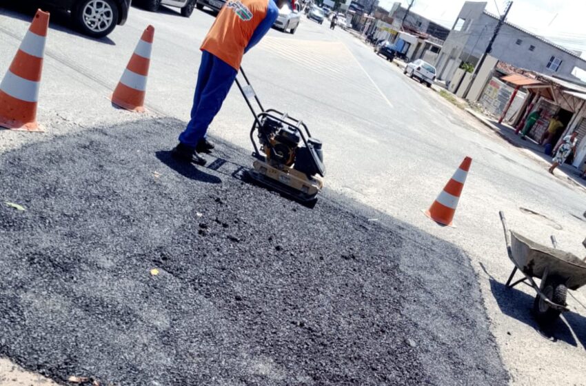  Seinfra realiza Operação Tapa-Buraco em 35 bairros da Capital nesta semana