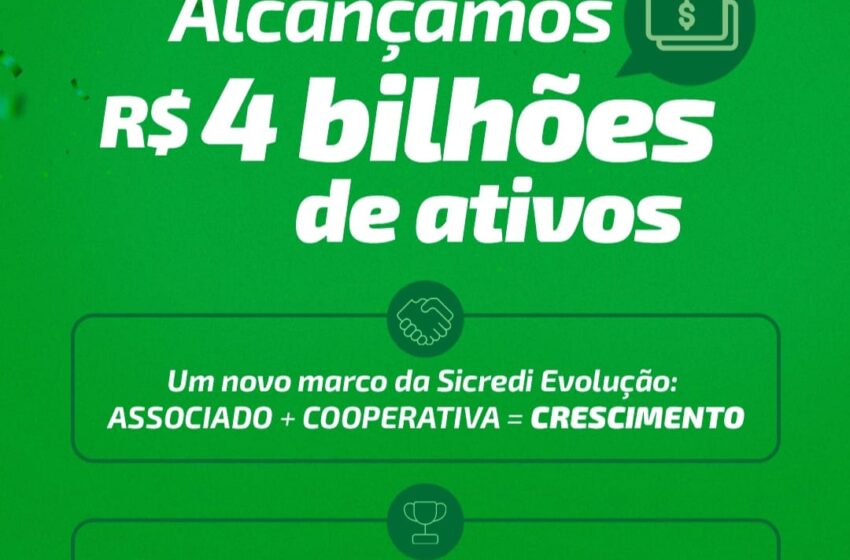 Sicredi Evolução atinge marca histórica de R$ 4 bilhões em ativos