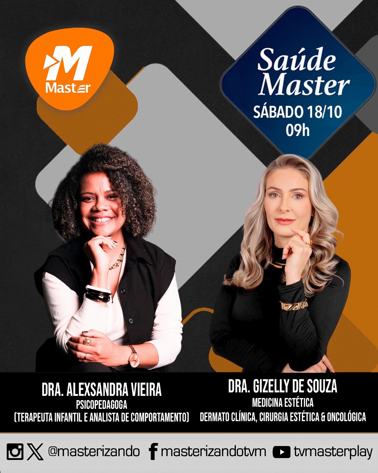 Saúde Master: confira a agenda deste sábado