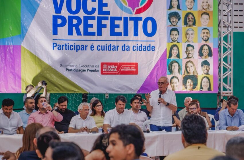 Cícero Lucena reforça papel da escuta popular na gestão democrática durante plenária do ‘Você Prefeito’