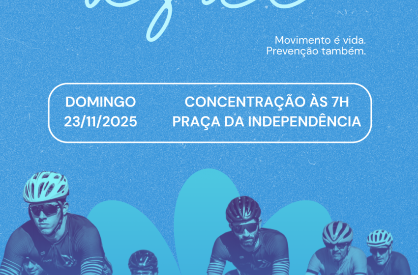  Prefeitura realiza ‘Pedalada Azul’ neste domingo (23) e alerta para a saúde do homem