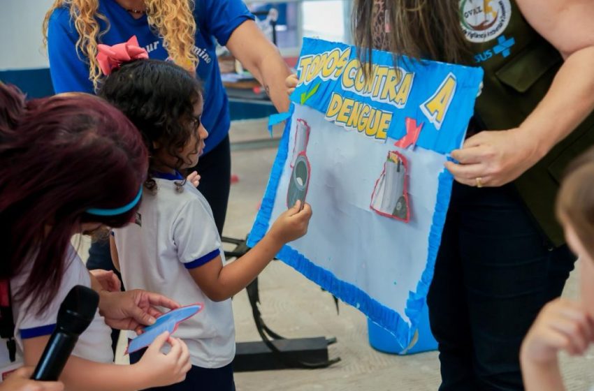  Vigilância Ambiental realiza com crianças do Ninho do Saber atividade lúdica sobre arboviroses