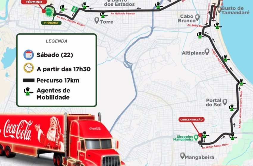  Caravana Iluminada da Solar Coca-Cola percorre João Pessoa neste sábado (22)