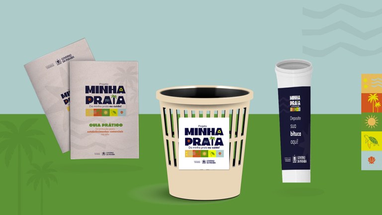  Governo da Paraíba entrega lixeiras e porta-bitucas a comerciantes da orla de João Pessoa