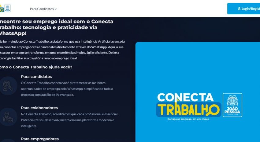  Conecta Trabalho moderniza acesso a vagas de emprego e qualificação profissional em João Pessoa