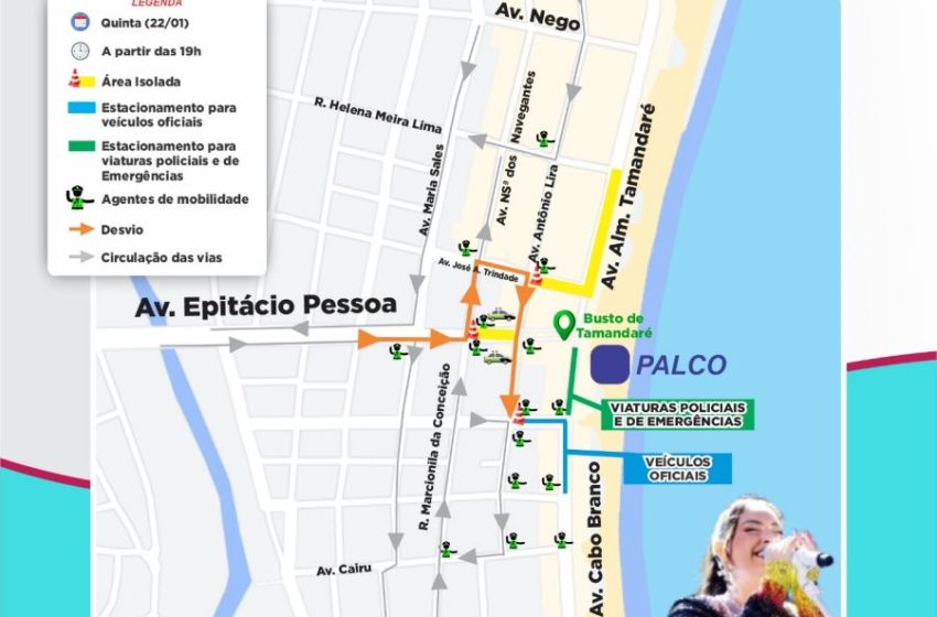  Semob-JP define planos de trânsito e transporte para a gravação do DVD de Raphaela Santos