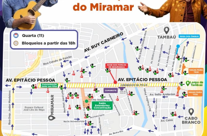  Semob-JP define operação especial de mobilidade para o Bloco das Muriçocas do Miramar