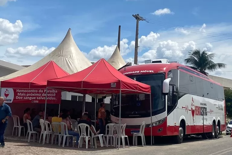  Unidade móvel do Hemocentro realiza coletas itinerantes em em Jericó e Catolé do Rocha