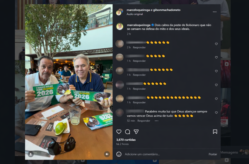  Queiroga divulga vídeo com aliados e adesivos de Flávio Bolsonaro após criticar desfile no RJ