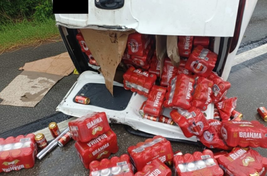  PRF apreende 350 caixas de cerveja transportadas irregularmente em Mamanguape, Litoral Norte da Paraíba