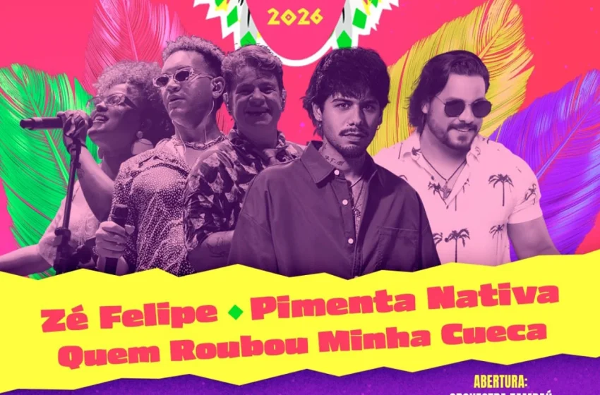  Tambiá Folia comemora 27 anos com shows de Zé Felipe, Pimenta Nativa, Quem Roubou Minha Cueca e Orquestra Tambaú de Frevo
