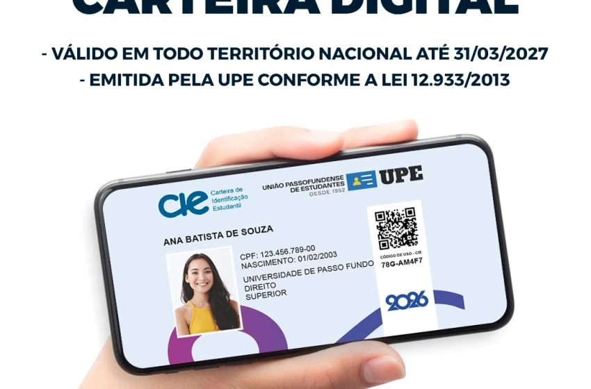  Consulte a lista de instituições autorizadas a emitir carteiras de estudante 2026 em João Pessoa e Campina Grande.